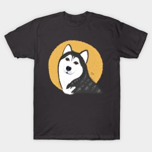 Husky Dog Art T-Shirt